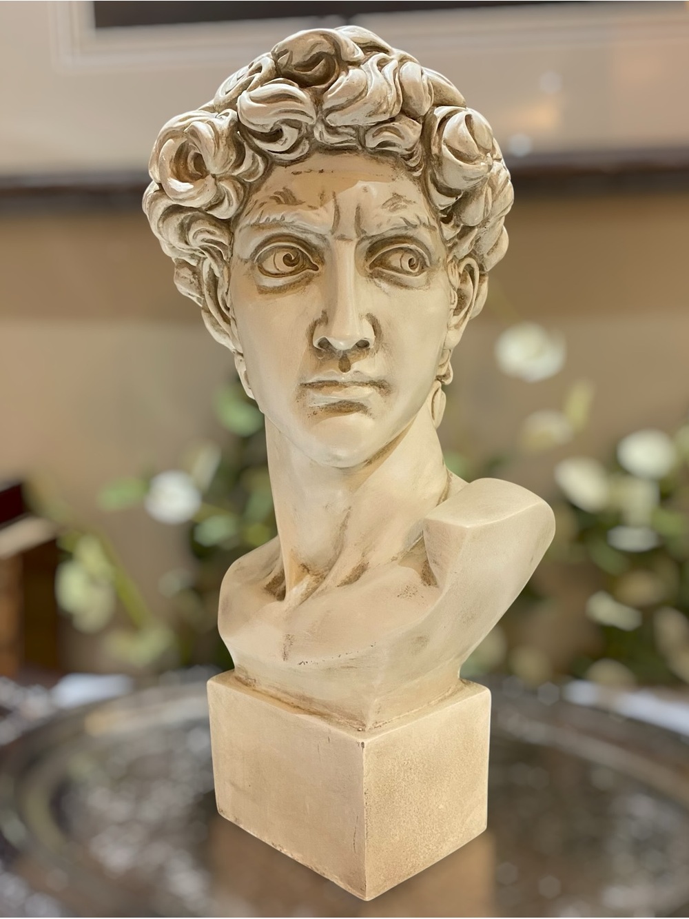 Vintage Large 16” Michelangelo Bust Sculpture Resin Neo-Classical Old World - Picture 3 of 8